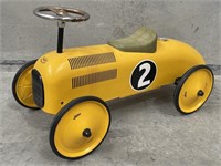 Childs Metal Ride On Car - Length 740mm
 Yellow