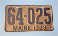 1923 Maine License Plate