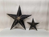 Patina Black Painted Metal Hanging Stars