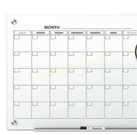 Quartet $247 Retail Magnetic Glass Calendar
