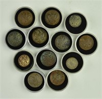 12 Excavated U.S. General Service Eagle Buttons