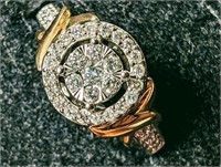 $1300 10K  Diamond (0.25Ct,I1-2,F-G) Ring