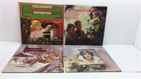 Four Christmas Holiday vinyl LP records