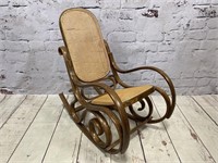 Vintage Cane Back/Seat Rocking Chair