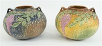 Two Roseville Pottery 7" Handled Vases