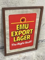 EMU EXPORT LAGER The Right Stuff!! Advertising