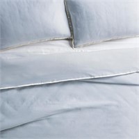 R2730  BHG Blue Linen Duvet Set Full/Queen