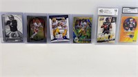 6 NFL CARDS 2 ARE GRADED