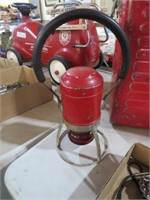 ANTIQUE RED GLOBE RAILROAD LANTERN