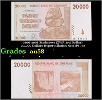 2007-2008 Zimbabwe (ZWR 3rd Dollar) 20,000 Dollars