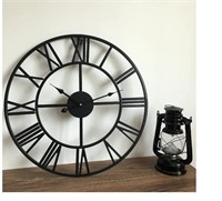 Metal Outdoor Garden Wall Clock,Large Roman