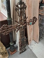 19th Century Cast Iron Crucifix (142cm Tall)