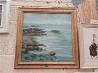 H. Paulson "Rocky Seashore" Signed OIL