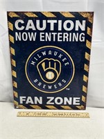 Milwaukee Brewers Tin Sign