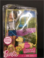 Barbie with Walk & Potty Pup