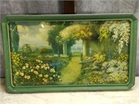 Print Arch & Flowers By Fox Green Wood Frame