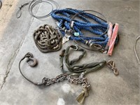 Big Tow Rope, Smaller; Tow Rope; 2 Cable Slings;