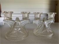 Vintage Star Double Candlestick pair