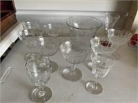 Cambridge Etched Crystal Stemware Ice