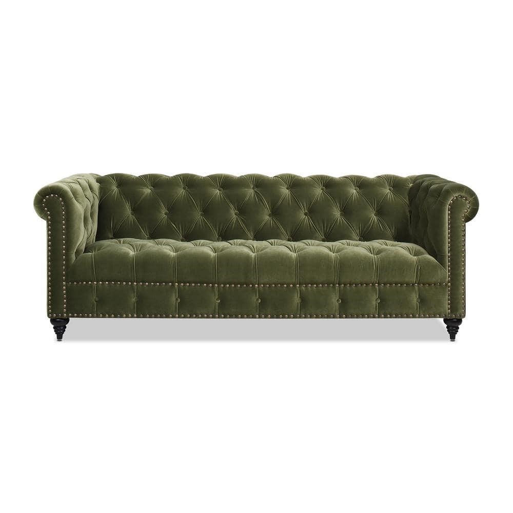 Alto 88 in. Tufted Chesterfield Sofa  Olive