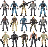 14 Pack Kids Action Figures Army and SWAT