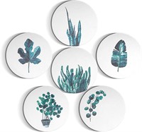 Ceramic Coasters with Cork Backing Set of 6