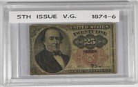 1874-76 5th Issue 25 Cent Fractional Note VG