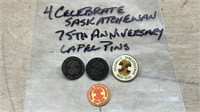 4 Celebrate Saskatchewan 75th Anniversary Pins