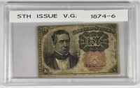 1874-76 5th Issue 10 Cent Fractional Note VG
