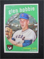 1959 TOPPS #334 GLEN HOBBIE CHICAGO CUBS