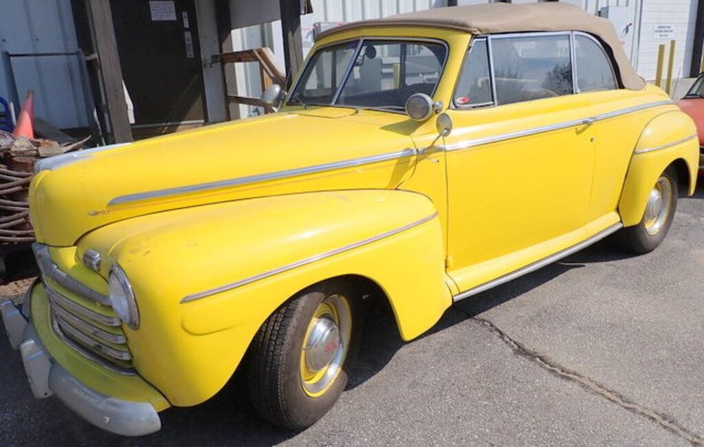 1946 YELLOW FORD CONVERTIBLE