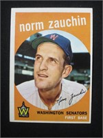 1959 TOPPS #311 NORM ZAUCHIN SENATORS