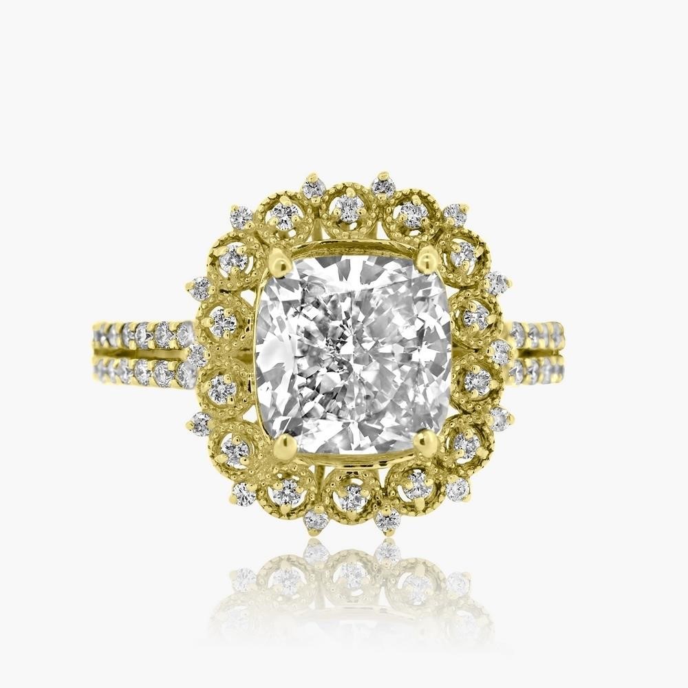 14K YELLOW GOLD 3.00CT DIAMOND RING