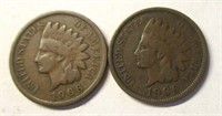 (2) Indian Head Cents 1906