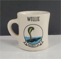Vintage US Navy Squadron Stoneware Coffee Mug
