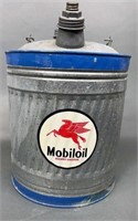 Galvanized Mobiloil Pegasus Gas Can