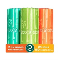 Eco Soul Bamboo Paper Towel Set Of 24 Rolls 150 Sh