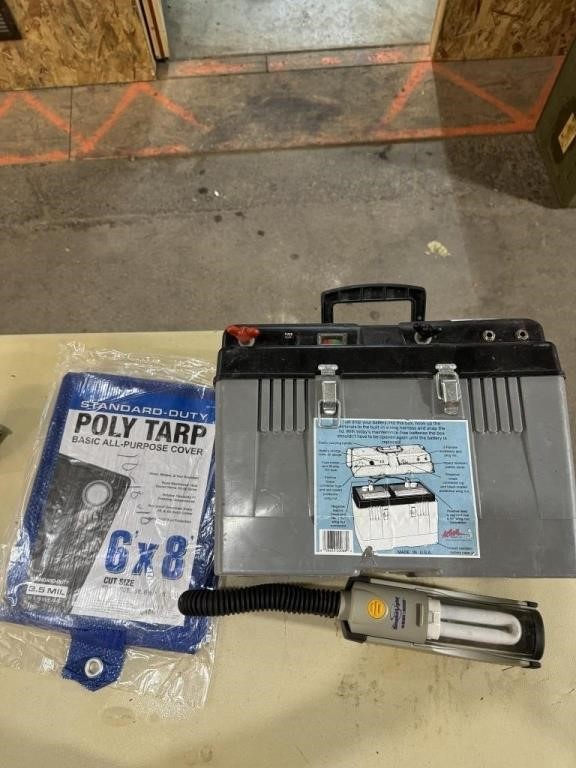 battery box (NEW) 8'X6' Tarp-shop light