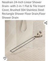New 24" Linear Shower Drain
