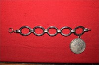 1921-D Morgan Silver Dollar Charm Bracelet