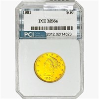 1901 $10 Gold Eagle PCI MS64