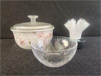 Lenox Casserole bowl, Lenox crystal bowl and more
