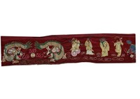 Chinese Folk Custom Silk Wall Hanging Panel