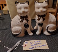 Staffordshire Made In England cat bookends