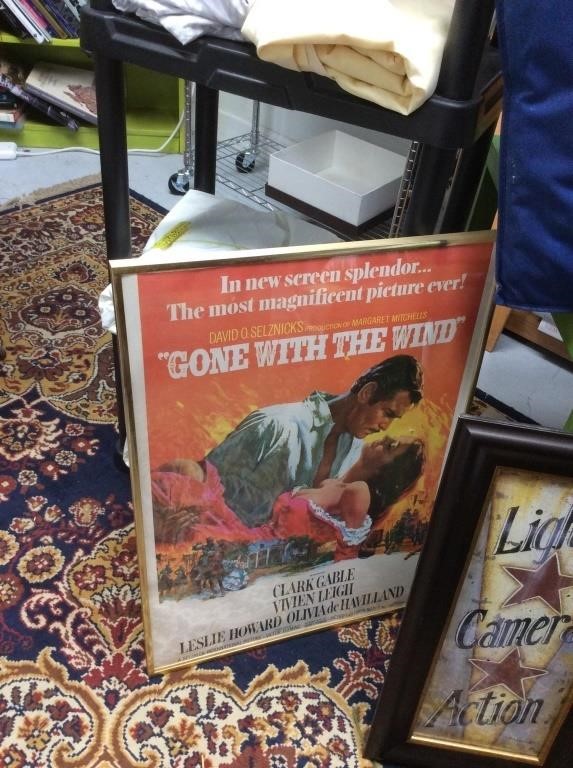 Gone with the wind framed poster
