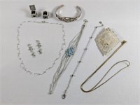 Mix of Sterling & Silver Tone Jewelry
