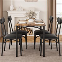 GAOMON Kitchen Table and Upholstered Chairs for 4