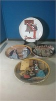 Group of four Norman Rockwell collector plates