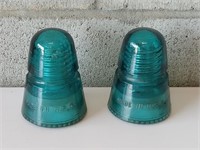 Vintage Blue Glass Insulators