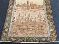 Nice Persian Area Rug w/Inscription